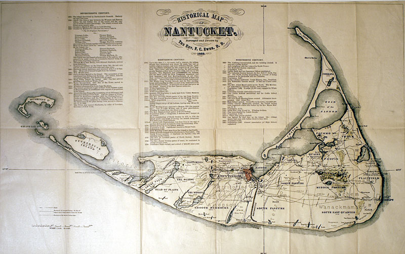 Antiques Council - M-11799 - Scarce map of Nantucket Island c. 1882