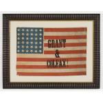 36 STARS, MADE FOR THE 1868 PRESIDENTIAL CAMPAIGN OF ULYSSES S. GRANT & SCHUYLER COLFAX, IN A BOLD, LARGE SIZE: Preview