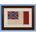 VERY RARE SILK PARADE FLAG IN THE 3RD NATIONAL CONFEDERATE FORMAT Preview