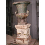 Large garden urn on stone base Preview