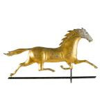 ETHAN ALLEN: A FULL-BODIED, MOLDED COPPER, RUNNING HORSE WEATHERVANE, CA 1880-1910: Preview