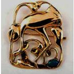 A very rare  Gold Brooch by Carl Poul Petersen Montreal, C.1930,hand made. Preview