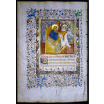 IM-1655 Book of Hours Leaf - painting of Matthew writing his gospels Preview