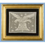 CROCHETED EAGLE WITH LIBERTY BELL AND "GOD BLESS AMERICA" TEXT, 1876-1900 Preview