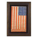 RARE 36 STAR PARADE FLAG, MADE FOR THE 1880 PRESIDENTIAL CAMPAIGN OF GARFIELD AND ARTHUR Preview
