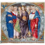 IM-4607 - Miniature painting of Christ, St. Paul & Eleven Apostles - c. 1530 Preview
