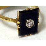 Art Deco Onyx and Diamond ring 18K, C. 1920  Preview