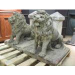 English 19th Century Carved Stone Lions Preview
