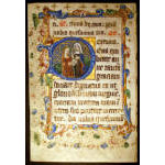 IM-3016 - Book of Hours leaf with miniature of Mary and Anne - England Preview