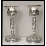 Pair of large Jensen Danish style Sterling Silver Candlesticks Preview