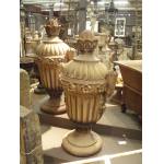 Pair large late 19th century Italian terracotta lidded urns Preview