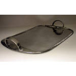 Liberty & Co Art Nouveau hand hammered Pewter Tray, English C.1910.  Preview