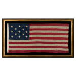 13 STARS IN A 3-2-3-2-3 CONFIGURATION, SMALL SCALE FLAG WITH ELONGATED PROPORTIONS, 1895-1910:  Preview