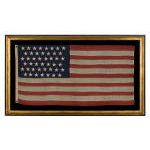 45 STARS ON A SMALL SCALE FLAG WITH ELONGATED PROPORTIONS, 1896-1907, SPANISH-AMERICAN WAR ERA, UTAH STATEHOOD: Preview