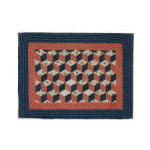 MASTERPICE QULAITY TUMBLING BLOCKS PATTERN DOLL QUILT, PENNSYLVANIA, CA 1860's-70's: Preview