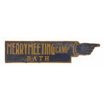 MERRYMEETING CAMP SIGN, BATH, MAINE, 1900-1920: Preview