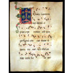 IM-10156 - Medieval Gregorian Chant with exceptional illuminated initial Preview