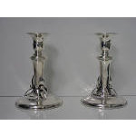 Carl Poul Petersen Sterling Candlesticks, Montreal C.1950  Preview