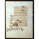 IM-10248 - Early Book of Hours Leaf with illuminated initials Preview