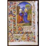 IM-10267 - Book of Hours Leaf with miniature painting of The Visitation Preview