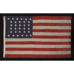 32 STARS, COMMEMORATING MINNESOTA STATEHOOD, CA 1892 � 1926, A VERY RARE FLAG, IN A SMALL SIZE, WITH AN HOURGLASS CONFIGURATION:  Preview