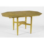 CHROME YELLOW COUNTRY TABLE WITH HIGHLY UNUSUAL FORM AND GREAT SURFACE, MAINE, CA 1890: Preview