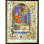 IM-10542 - Book of Hours Leaf with miniature painting of Christ before Caiaphas Preview