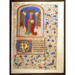 IM-10571 - Exquisite Book of Hours Leaf with miniature painting of Salvator Mundi Preview