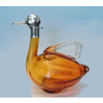 Glass and Silver Plate `Duck' Claret Jug, Austria C.1940 Altman New York. Preview