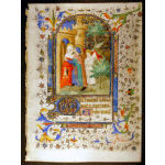 IM-10607 - Book of Hours Leaf, c. 1420-30 with unusual miniature painting of ''The Meeting at the Golden Gate'' Preview