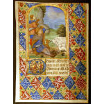 IM-10616 - Book of Hours Leaf with miniature painting of the Annunciation to the Shepherds Preview