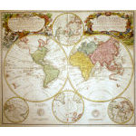 M-12537 - Homann Map of the World in the 1740's Preview