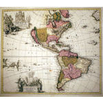M-12539 - Americas with California as an Island - c. 1696 - Schenk Preview