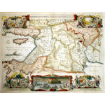 M-12557 - Map of the Holy Land, c. 1682 with wonderful vignettes Preview