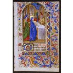 IM-10265 - Medieval Book of Hours Leaf with miniature painting of the Presentation in the Temple Preview