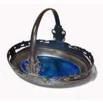 Archibald Knox Liberty & Co pewter and turquoise enamel basket, C.1900  Preview