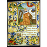 IM-10689 - Book of Hours Leaf, c. 1460-80 with miniature painting of David in Prayer Preview