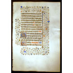 IM-10708 - Medieval Book of Hours Leaf with elaborate borders - c. 1420-40 Preview