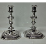 Pair of 17th century style cast Candlesticks, London 1963, Carrington & Co  Preview