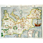 M-12976 - c. 1564 Munster Map of Europe oriented with South at top!  Preview