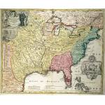 M-10572: Homann Map of North America - c. 1719 Preview