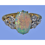 Antique 18K Opal and Diamond Ring, C.1900. Preview