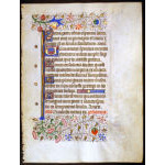 IM-10733 - Medieval Book of Hours Leaf with elaborate borders Preview