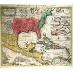 M-9579: Lotter Map of North America - showing English, French & Spanish Territories Preview