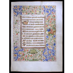 IM-1518 - Medieval Book of Hours Leaf - Exceptional Illuminations c 1460 Preview