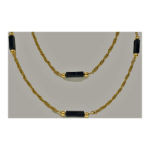 18K black Onyx Necklace Chain, 20th century.  Preview