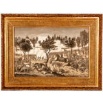 Extraordinary 19th C. Charcoal of a  Civil War Battle Scene Preview