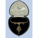 Antique 15ct Pearl Lavalier Necklace Pendant, English C.1890. Preview