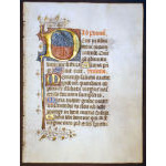 IM-11400 - Medieval Book of Hours Leaf with elaborate initial Preview