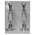 Pair of Jensen style Sterling Silver Candlesticks, 20th century. Preview